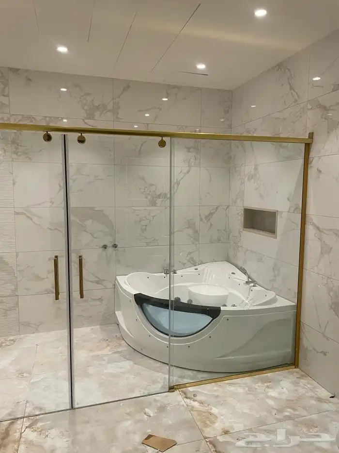 شورات الحمام و درابزين وأعمال الزجاج معشق ملون محفور مرشوش 9