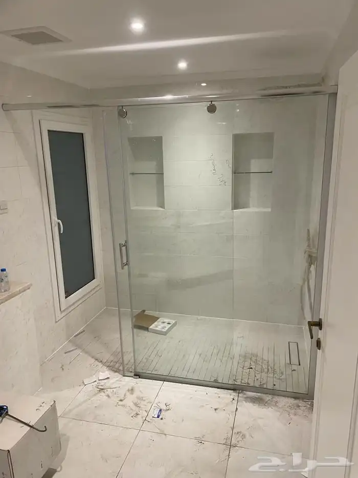 شورات الحمام و درابزين وأعمال الزجاج معشق ملون محفور مرشوش 7