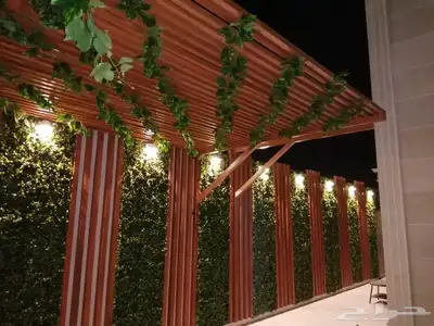 تنسيق حدائق و مظلات خشبيه 17