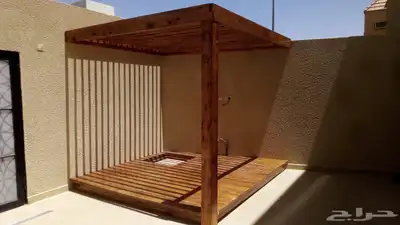 تنسيق حدائق و مظلات خشبيه 13