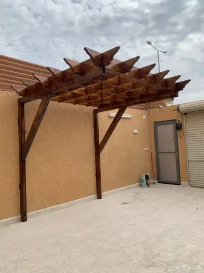 تنسيق حدائق و مظلات خشبيه 3