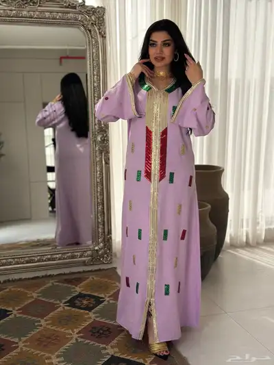 فستان خليجي ترتر خامة ميلانج جلابيه رمضانيه جمعه رمضان 6