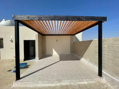 تنسيق حدائق و مظلات خشبيه 15