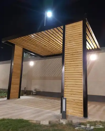 تنسيق حدائق و مظلات خشبيه 11