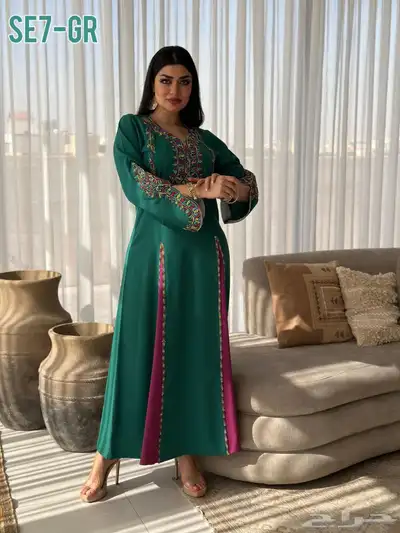 فستان خليجي ترتر خامة ميلانج جلابيه رمضانيه جمعه رمضان 11