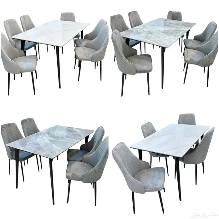 طاولات طعام سراميك 4  6   8 كراسي . 0