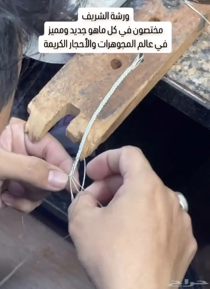 خاتم ياقوت تايلندي صياغة السلك اليدوية 4