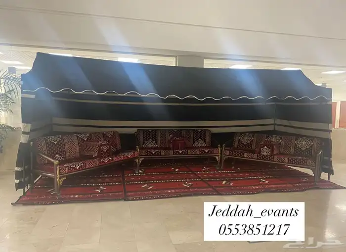 ايجار خيمة يوم التأسيس و جلسات وطاولات عشاء كنب كراسي مداخل 3