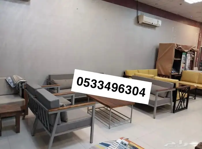 جلسات خارجية كراسي طاولات اطقم طقم كامل خشب حديد جاهز تفصيل 56