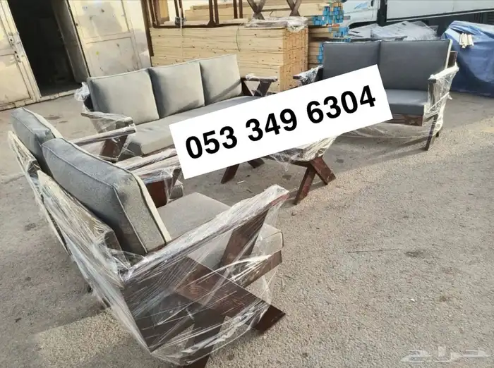 جلسات خارجية كراسي طاولات اطقم طقم كامل خشب حديد جاهز تفصيل 27