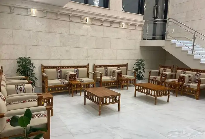 جلسات خارجية كراسي طاولات اطقم طقم كامل خشب حديد جاهز تفصيل 5