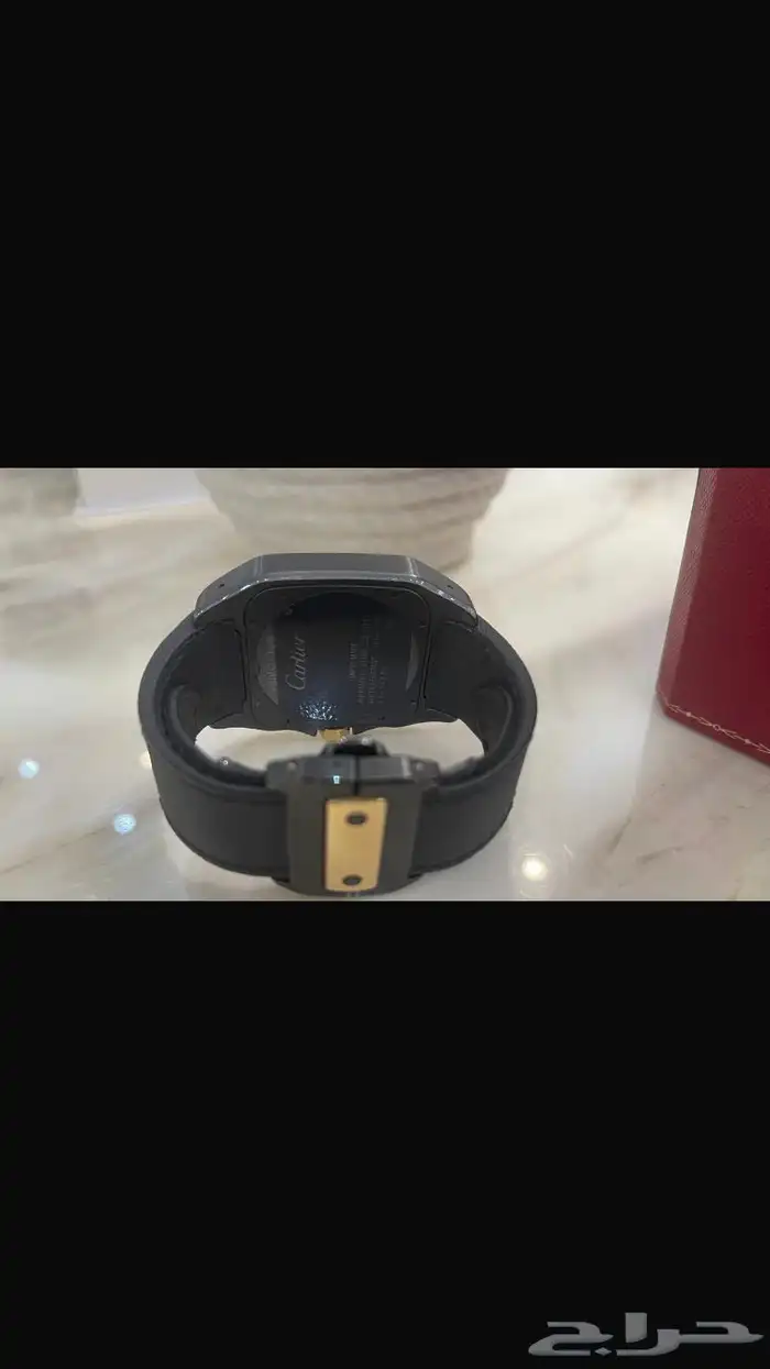 ساعة كارتيه سانتوس 100 كاربون اصلية 5