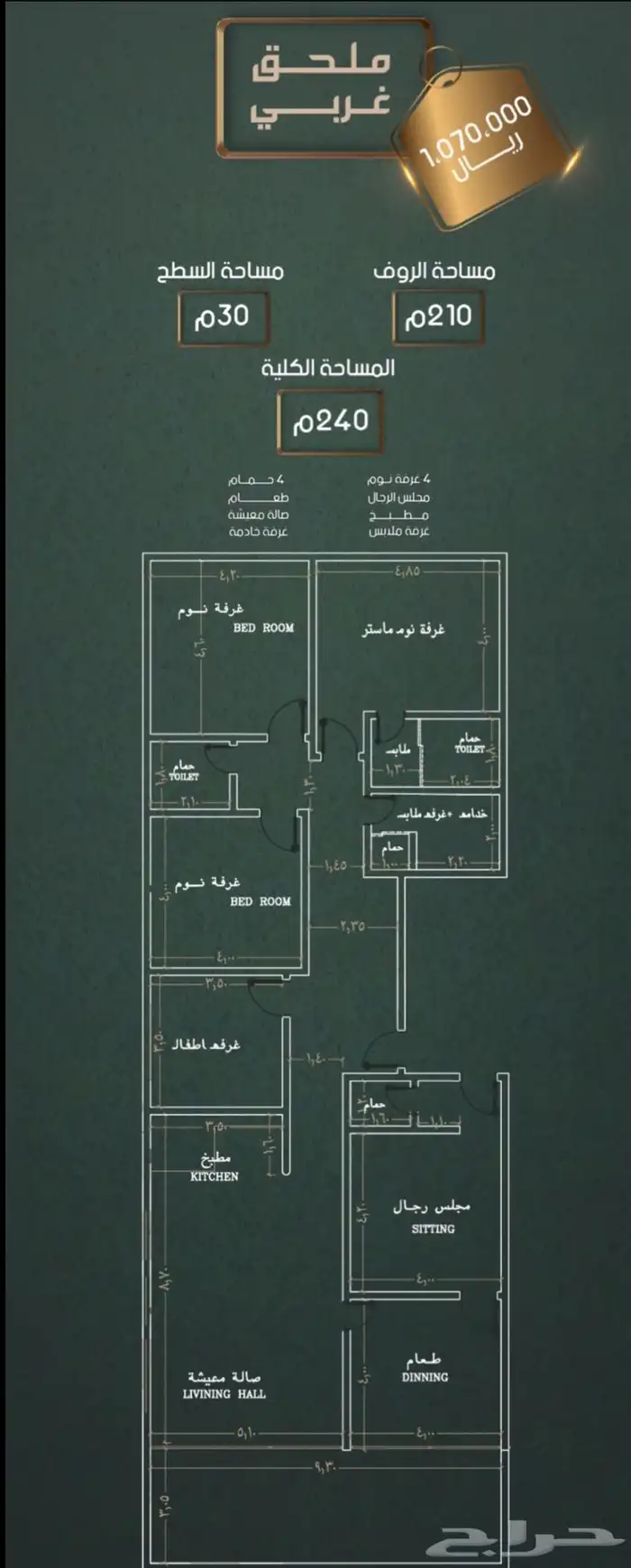 شقق وروف فاخرة للبيع - النهضة - الروضة - الصفا - النعيم- جدة 12