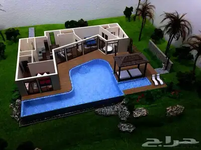 تصميم هندسي افتراضي عماير استراحات محلات 0