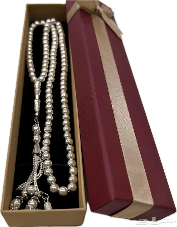 سبحة خرز مميزة كريستال لون فضي مميز 0