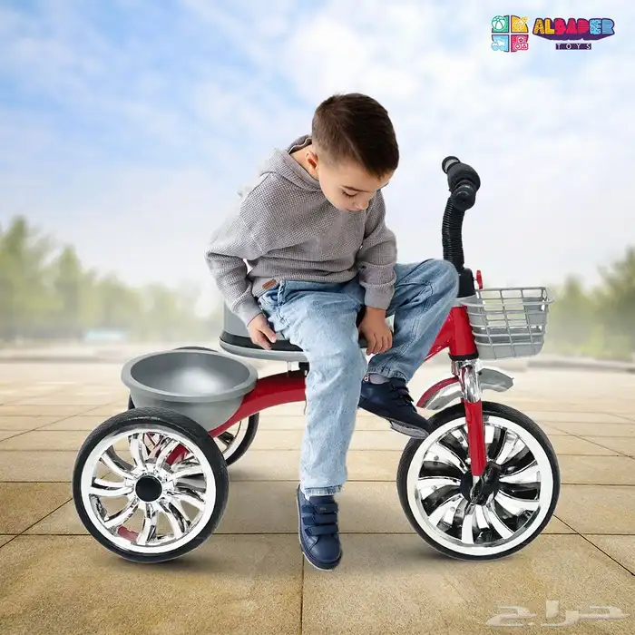 دراجة اطفال ثلاث كفرات ( سيكل 3 عجلات ) مع اضواء واصوات 8