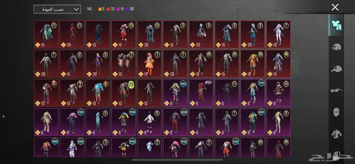 حساب ببجي للبيع سوم للتفاصيل اكثر تواصل معي 19