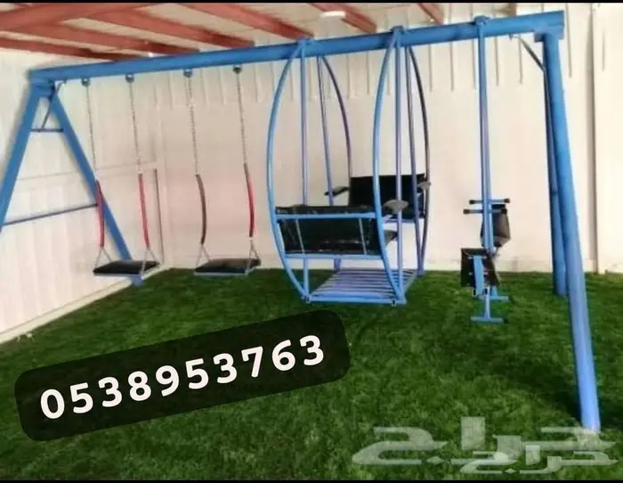 جلسات حديدية مع المراجيح والزحليقة 24