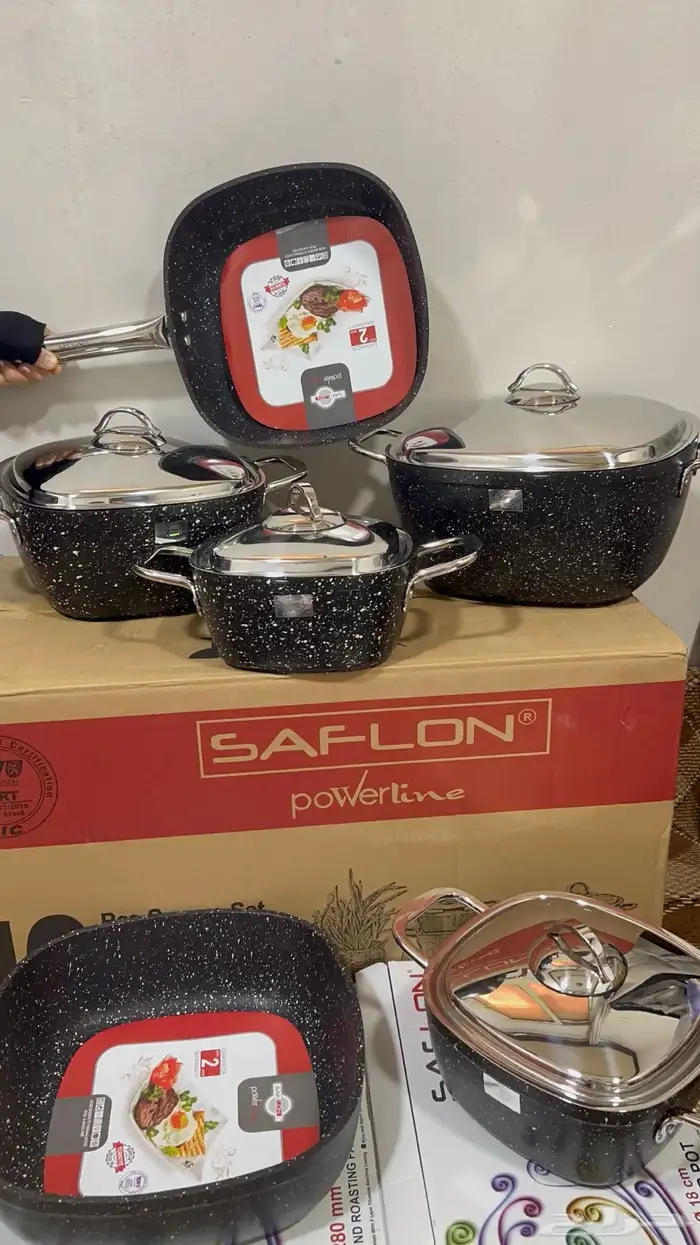 اطقم سافلون جرانيت 10قطع جديده للبيع 4