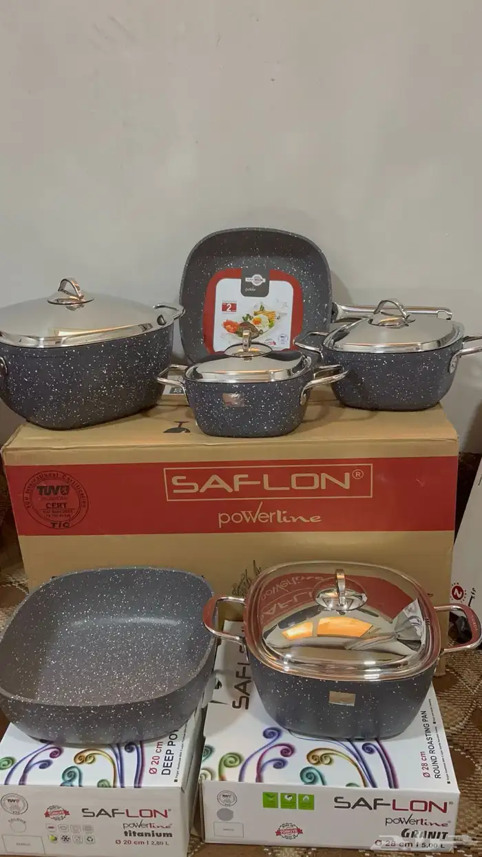 اطقم سافلون جرانيت 10قطع جديده للبيع 3