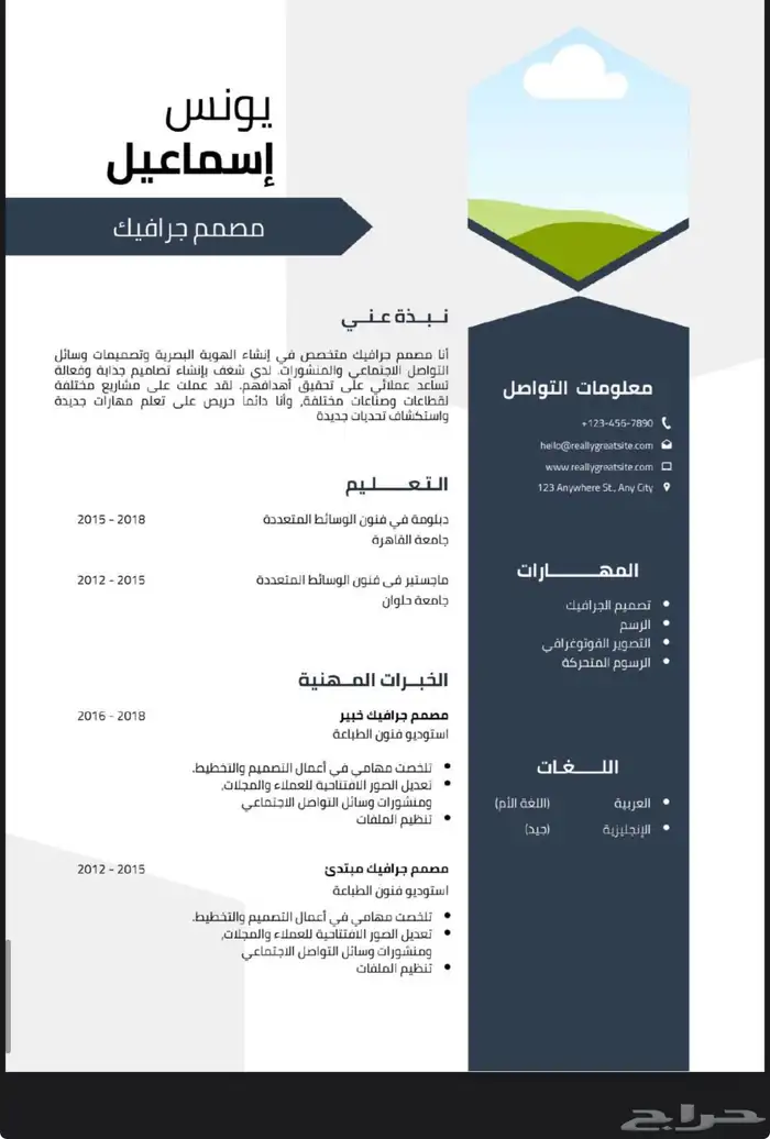 تصميم سيرة ذاتية CV 19