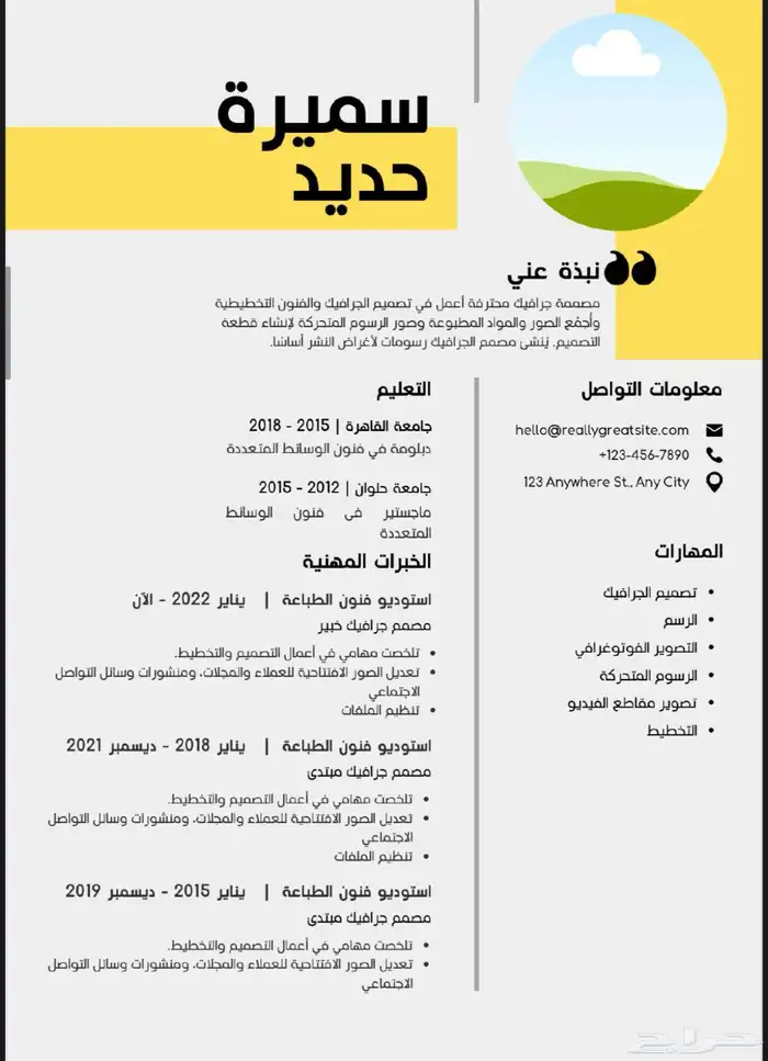 تصميم سيرة ذاتية CV 6