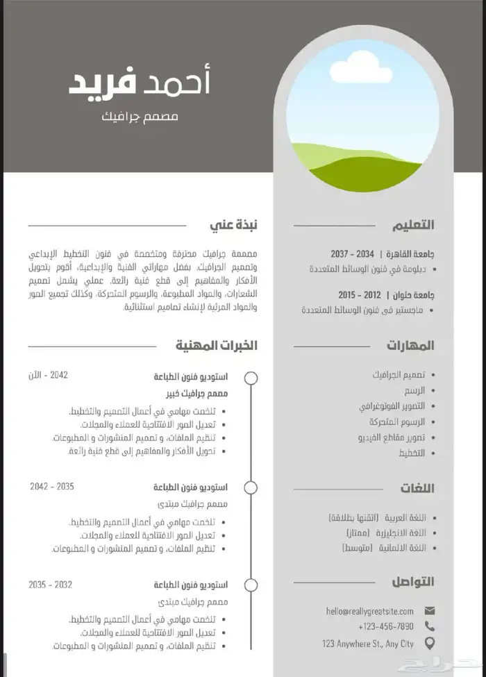 تصميم سيرة ذاتية CV 16