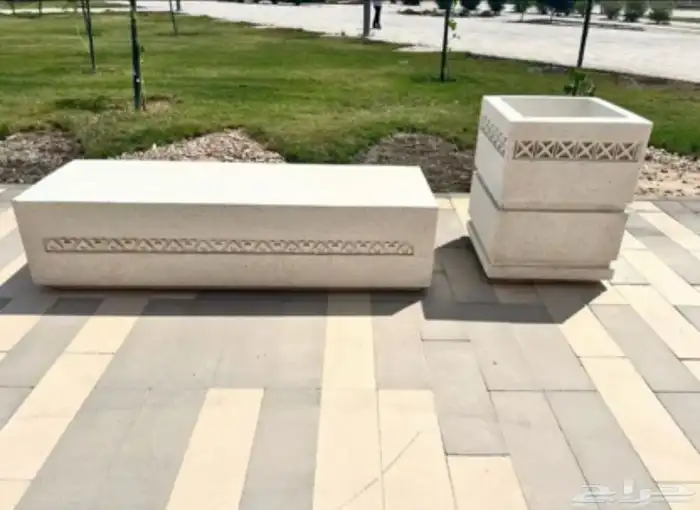 كراسي خرسانية ومصدات تجميلية للحدائق 37