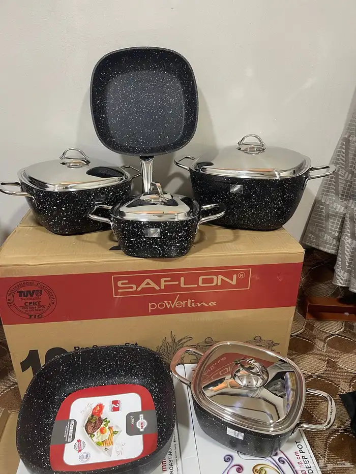 اطقم سافلون جرانيت 10قطع جديده للبيع 1