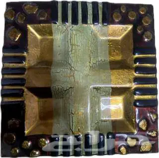 طفاية سجائر مزغرفة زجاجية فخمة - حامل شموع زجاجي جديد 0