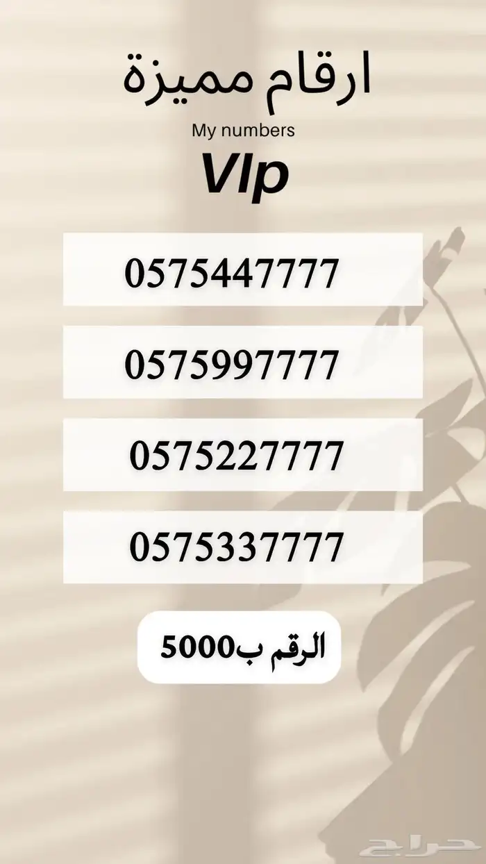 ارقام مميزه لم تستخدم 13