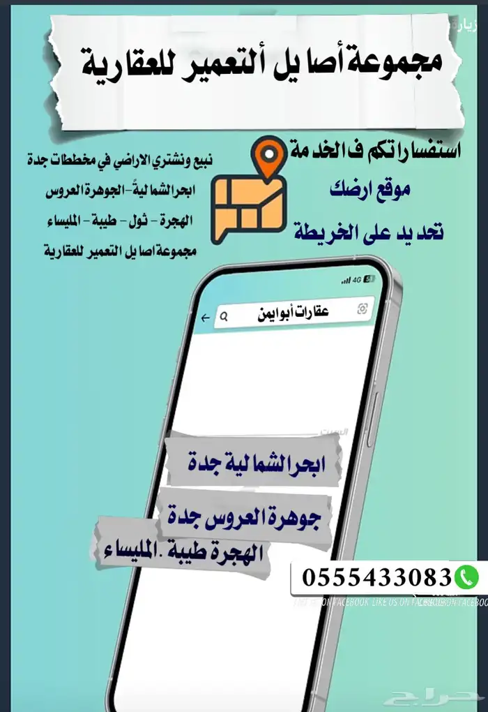نرغب بشراء اراضي في مخططات ابحر الشماليه جدة عقارات 1