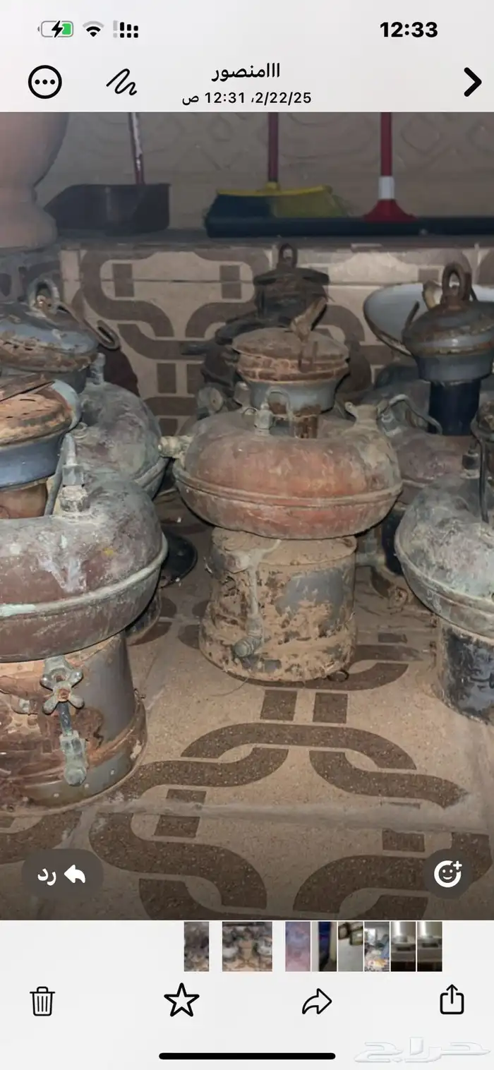 فانوس قاز قديم نحاس عمره حوالي 80سنه صناعه المانيه بترو ماك3 3