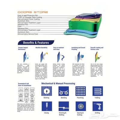 لوج كلادينج واجهات لون اسود DS-ESP-9952G مقاس 125X366 سم 4