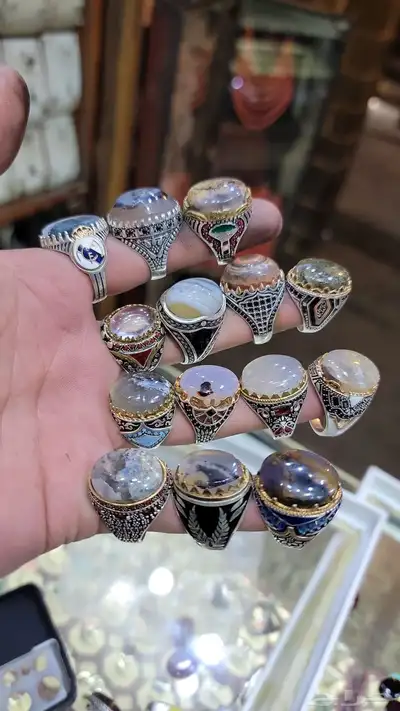 خواتم رجاليه عقيق يمني 1
