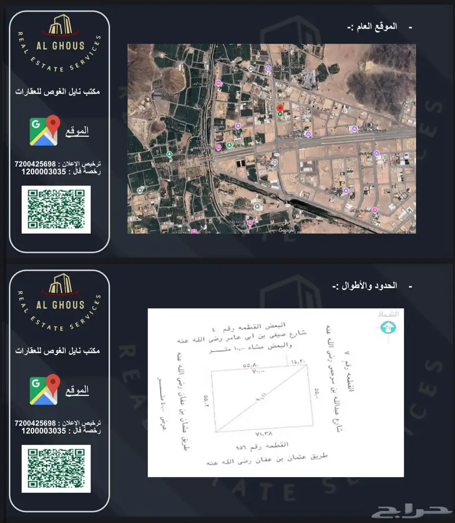 ارض للبيع على طريق عثمان بن عفان   طريق العيون 1