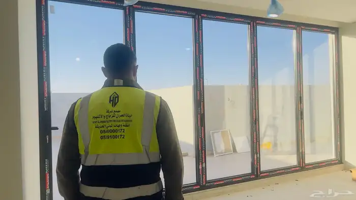 شبابيك وابواب المنيوم واجهات زجاج وكلادينج 16
