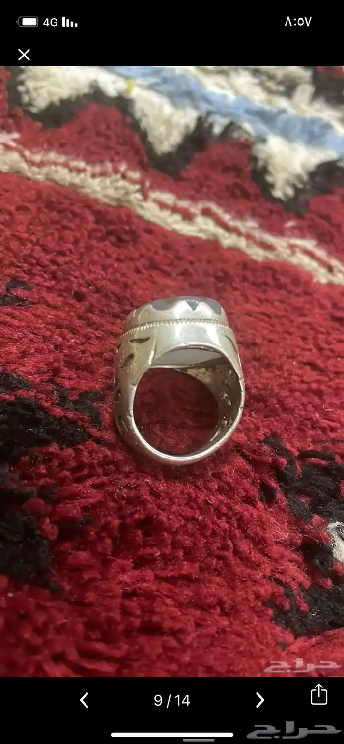 للبيع خاتم فضه استخدم ثلاث ايام ليزر 7