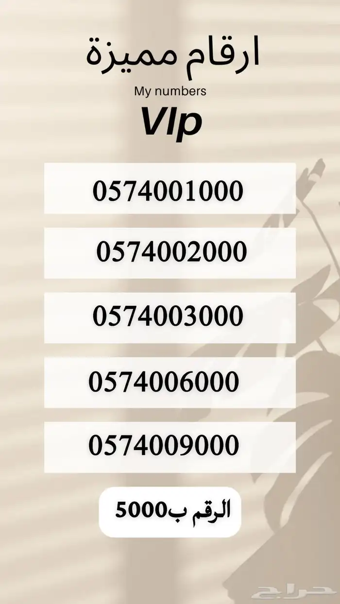 رقم مميز 6