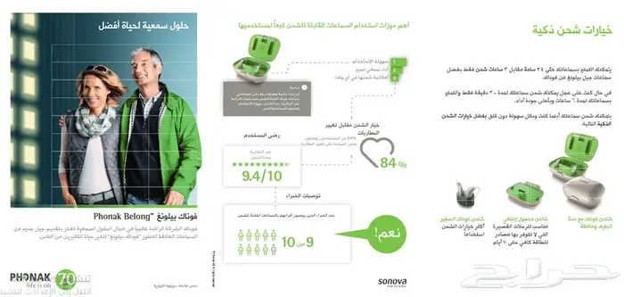 سماعة اذن طبية فوناك (بلوتوث UP ) لضعف السمع الشديد جدا 1