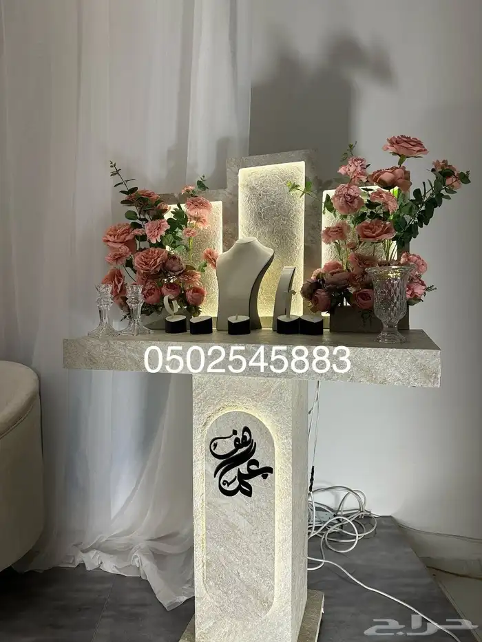 كوش مداخل استقبال تزين قاعة طاولات عشاء 4