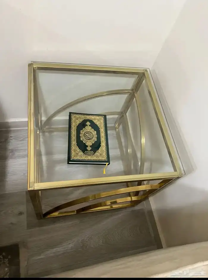 طقم طاولة قهوة مستطيلة من الزجاج  طاولتين جانبية من الزجاج 0