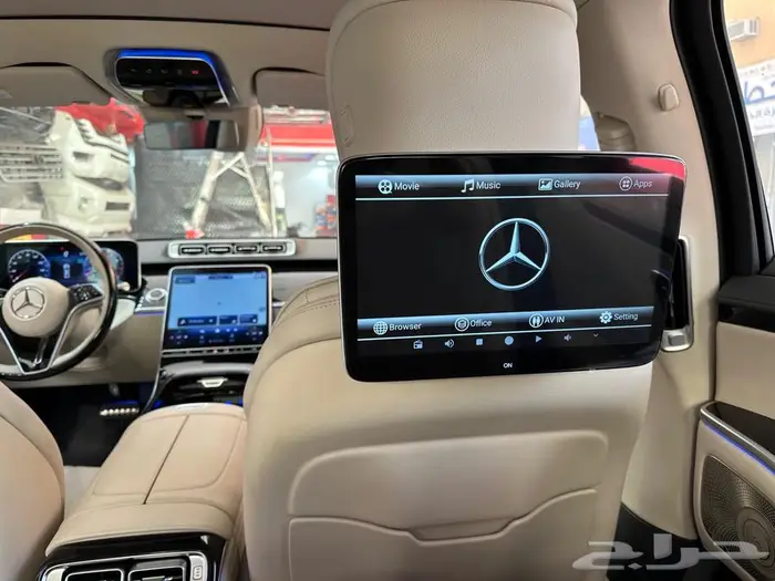 شاشات خلفيه مرسيدس الجوهره 2023 2024 2