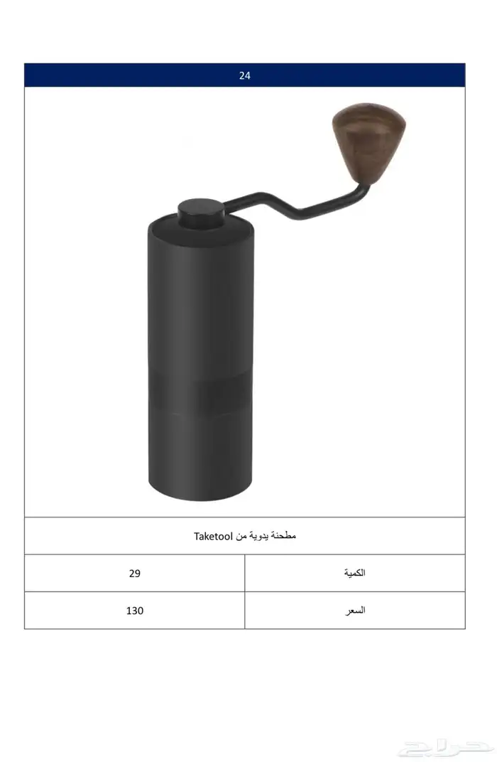 طاحونه قهوة يدويه جديده يوجد كميه 0