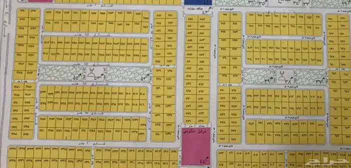 ارض للبيع مخطط صعبر مساحه 733 متر شماليه تنقسم لقطعتين 0
