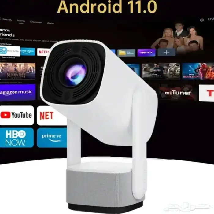 بروجكتر ذكي اندرويد ببطارية وسماعة بدقة 4K 0