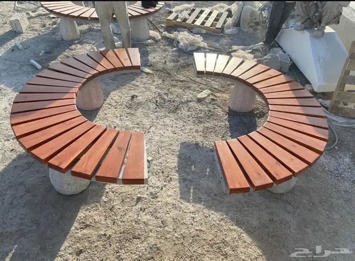 كراسي خرسانية احواض زهوز جميع أعمال زينة الحدائق 14