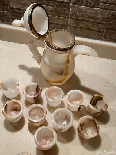 طقم فناجيل من رخام فاخر 1