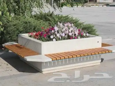 كراسي خرسانية احواض زهوز جميع أعمال زينة الحدائق 10