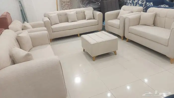 كنب جلد مودرن و كنب قماش تفصيل فخم 18